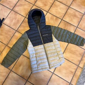 Columbia Navy and Olive Hooded Jacket